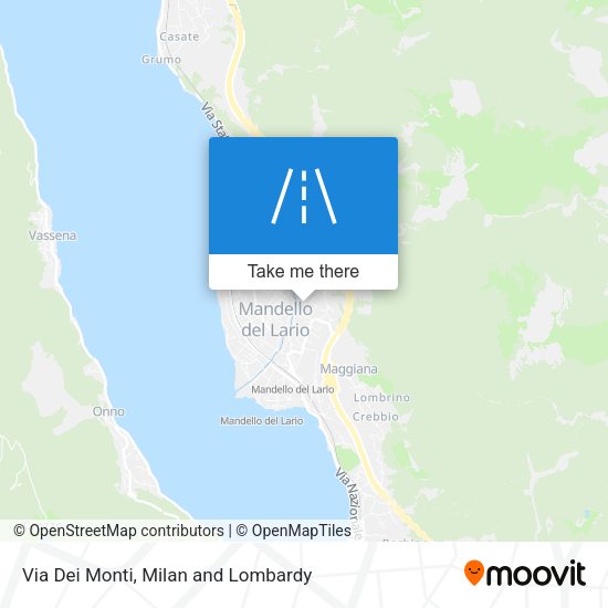 Via Dei Monti map