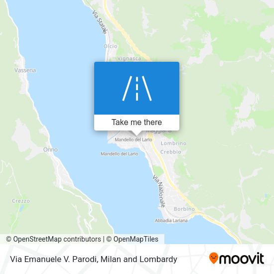 Via Emanuele V. Parodi map