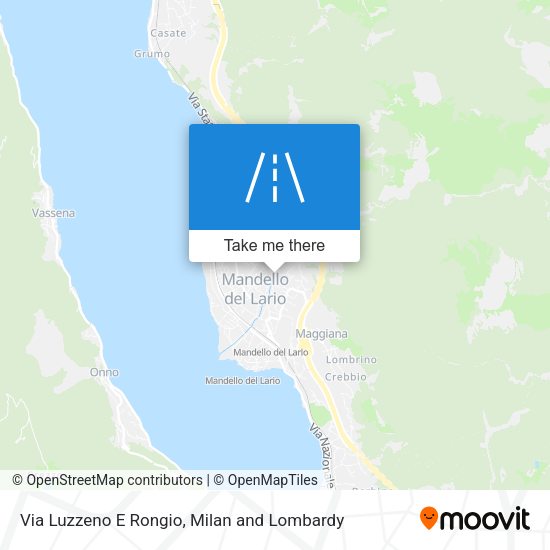 Via Luzzeno E Rongio map