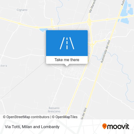 Via Totti map