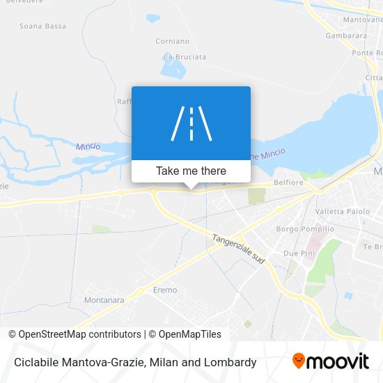 Ciclabile Mantova-Grazie map