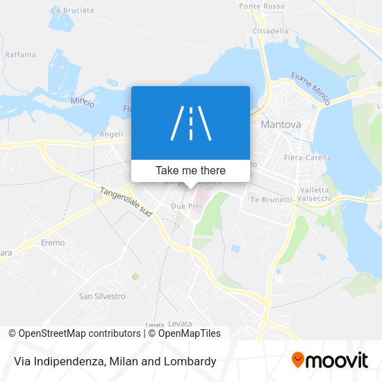 Via Indipendenza map