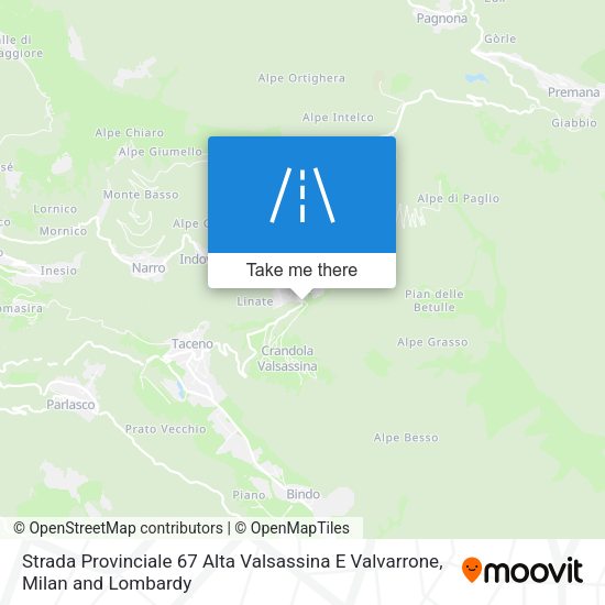 Strada Provinciale 67 Alta Valsassina E Valvarrone map
