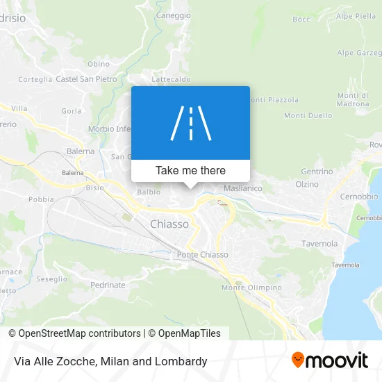 Via Alle Zocche map