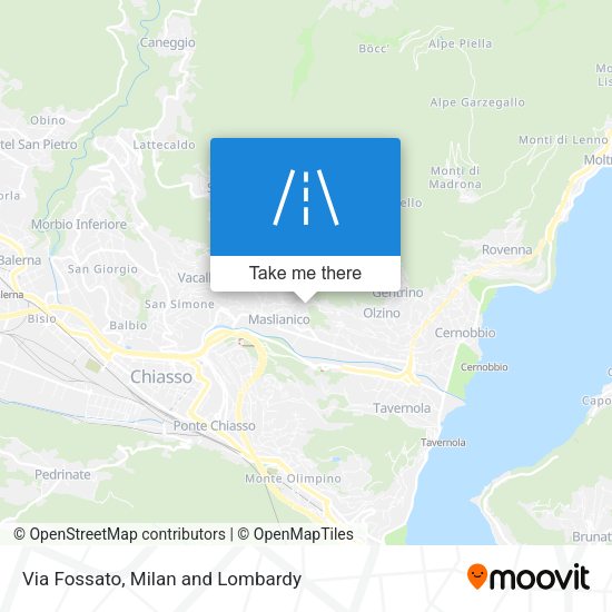 Via Fossato map