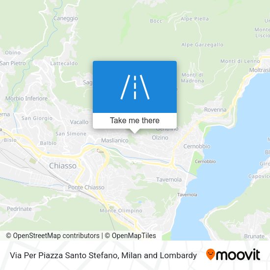 Via Per Piazza Santo Stefano map