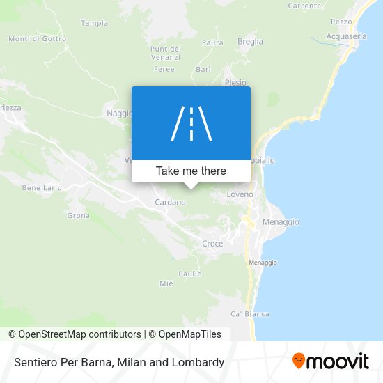 Sentiero Per Barna map