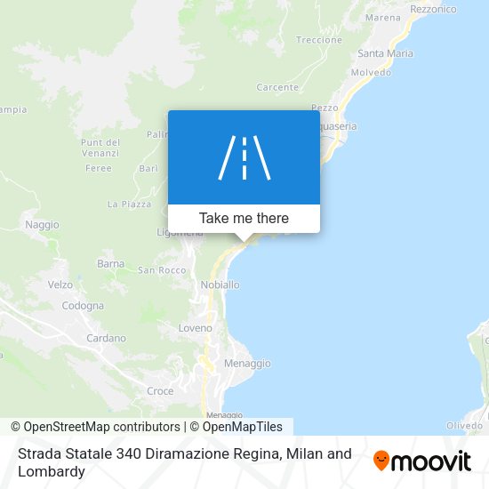 Strada Statale 340 Diramazione Regina map