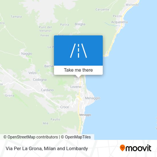 Via Per La Grona map