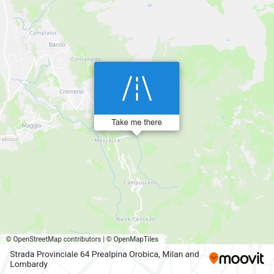 Strada Provinciale 64 Prealpina Orobica map