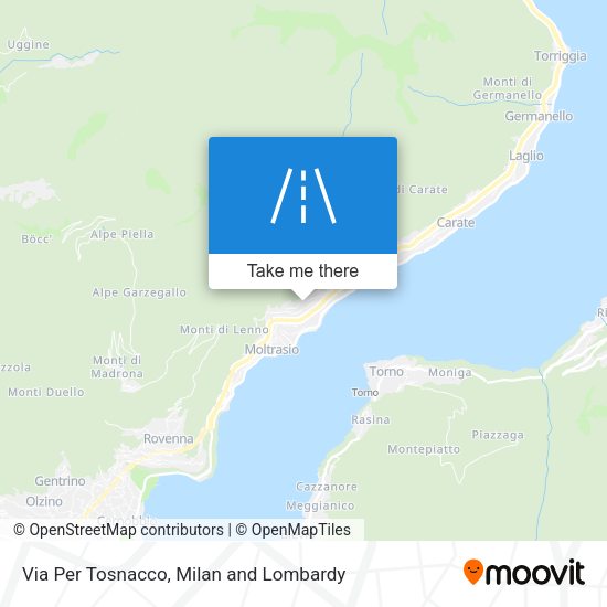 Via Per Tosnacco map
