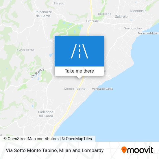 Via Sotto Monte Tapino map