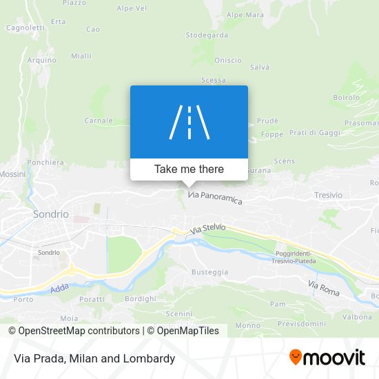 Via Prada map