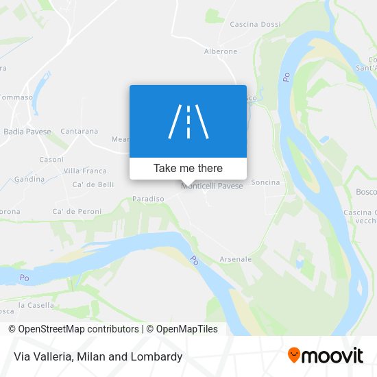 Via Valleria map
