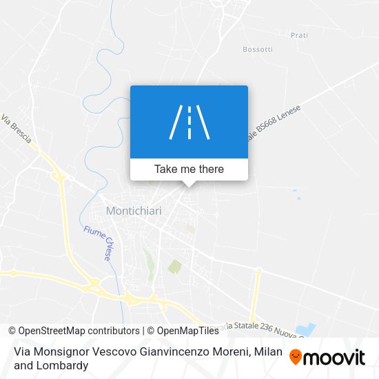 Via Monsignor Vescovo Gianvincenzo Moreni map
