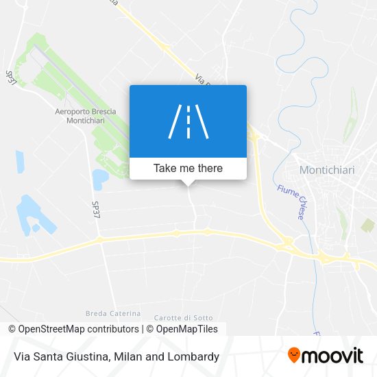Via Santa Giustina map