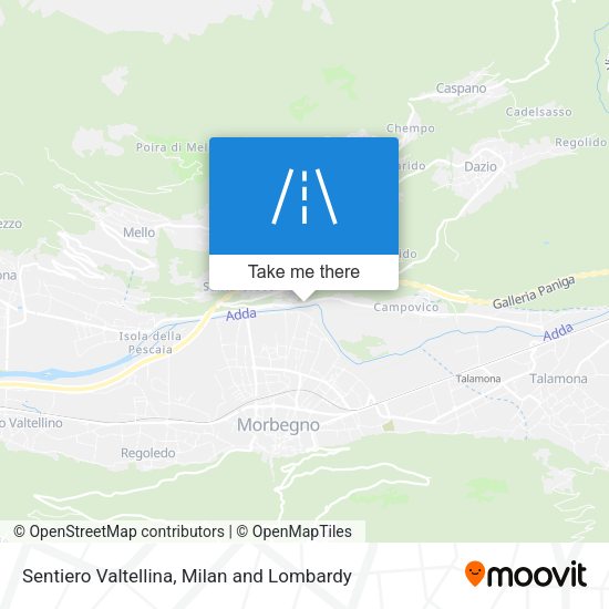 Sentiero Valtellina map