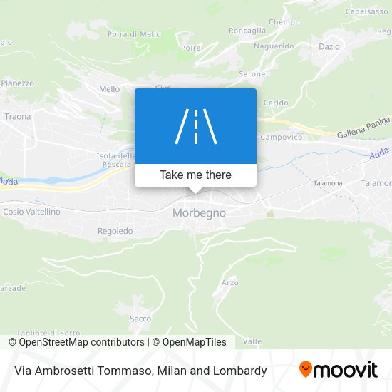 Via Ambrosetti Tommaso map