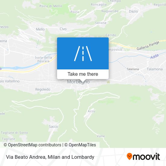 Via Beato Andrea map