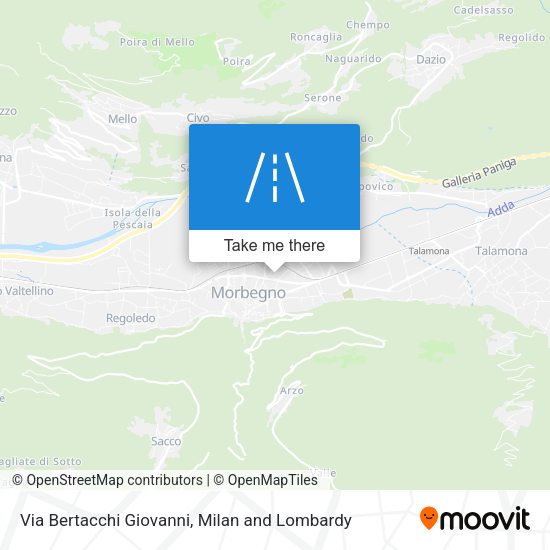 Via Bertacchi Giovanni map