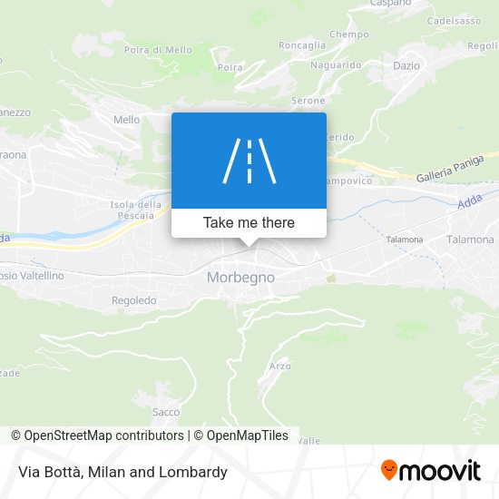 Via Bottà map