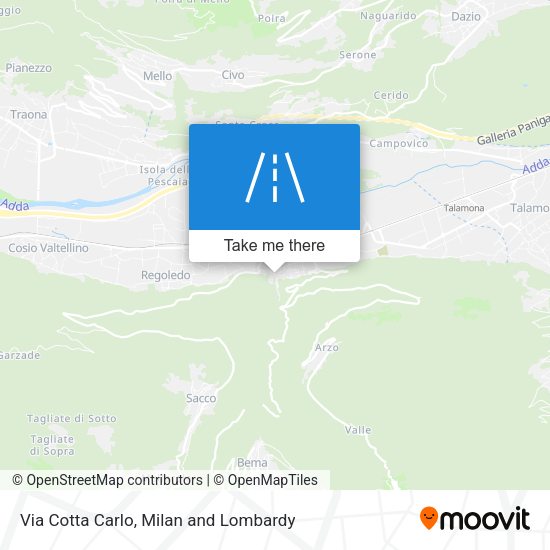 Via Cotta Carlo map