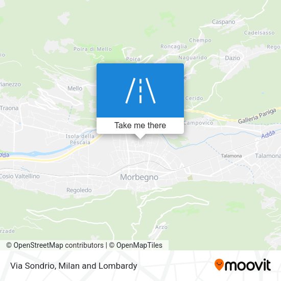 Via Sondrio map