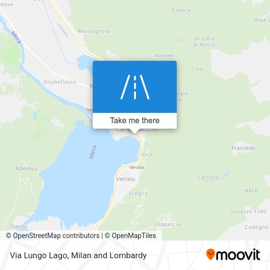 Via Lungo Lago map
