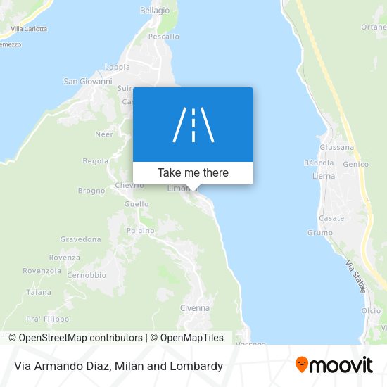 Via Armando Diaz map