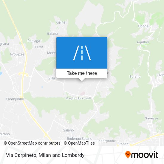 Via Carpineto map