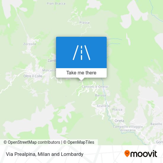 Via Prealpina map
