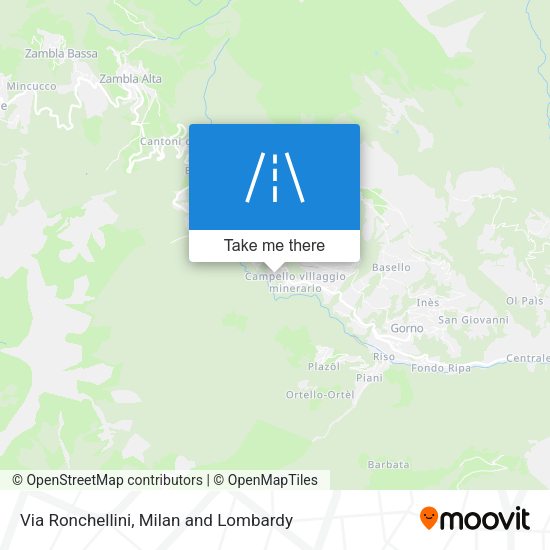 Via Ronchellini map