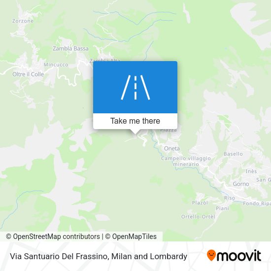Via Santuario Del Frassino map