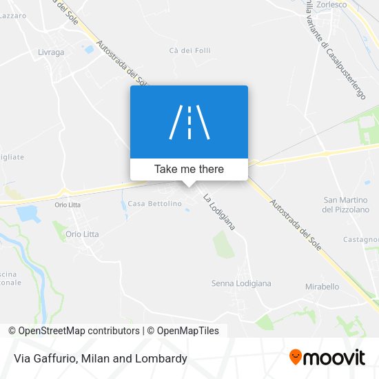 Via Gaffurio map