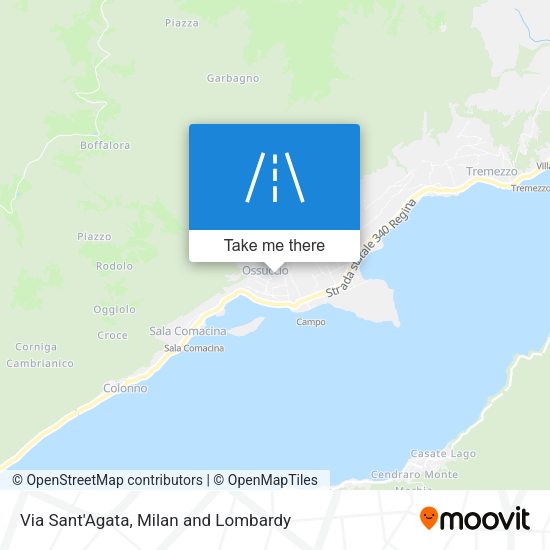 Via Sant'Agata map