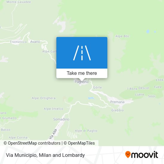 Via Municipio map