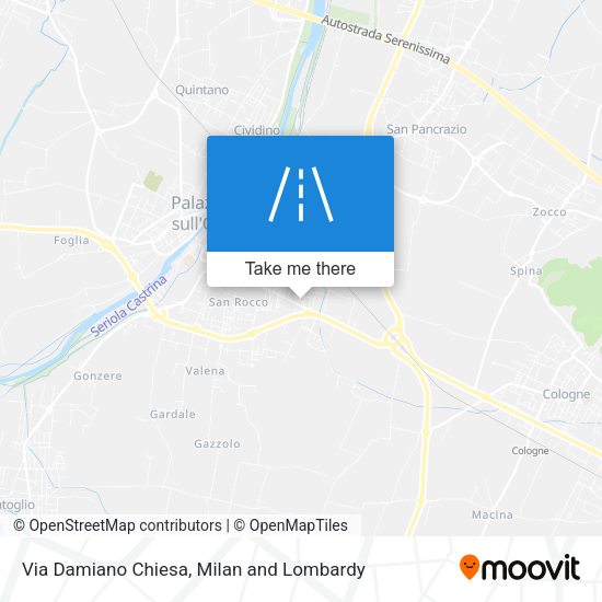 Via Damiano Chiesa map