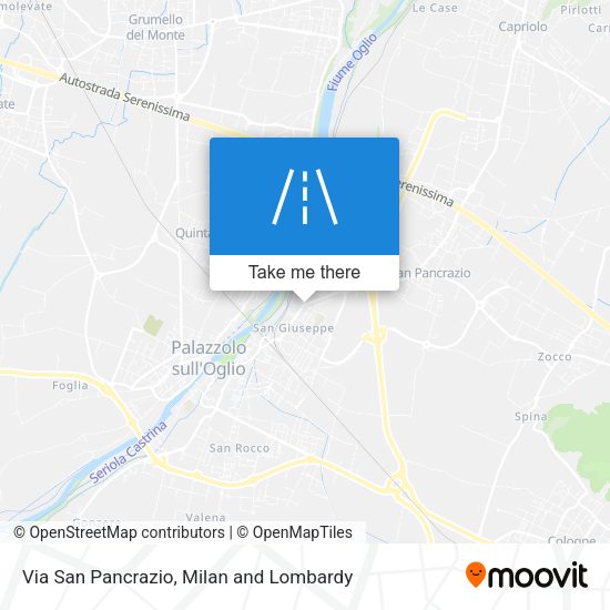 Via San Pancrazio map