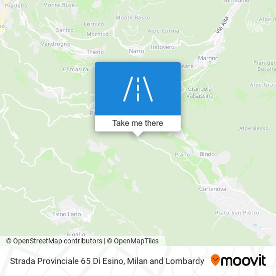 Strada Provinciale 65 Di Esino map