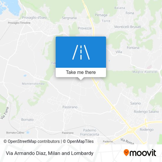 Via Armando Diaz map