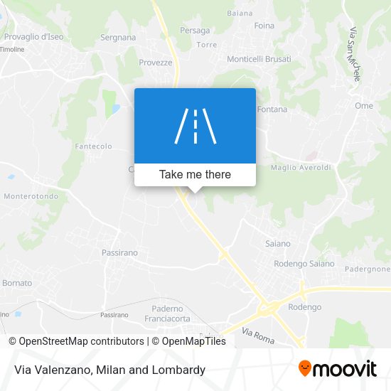 Via Valenzano map