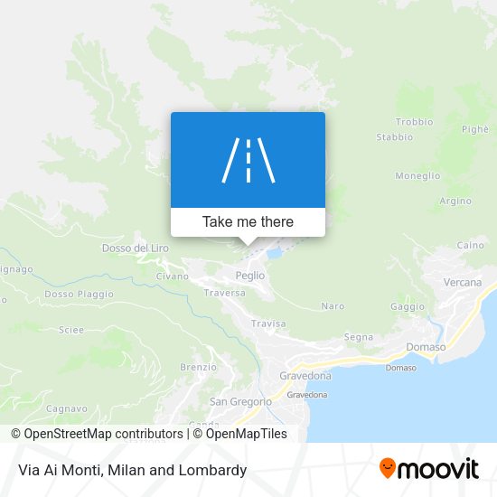 Via Ai Monti map