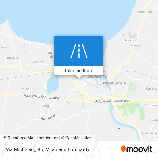 Via Michelangelo map