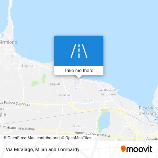 Via Miralago map