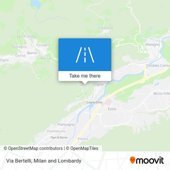 Via Bertelli map