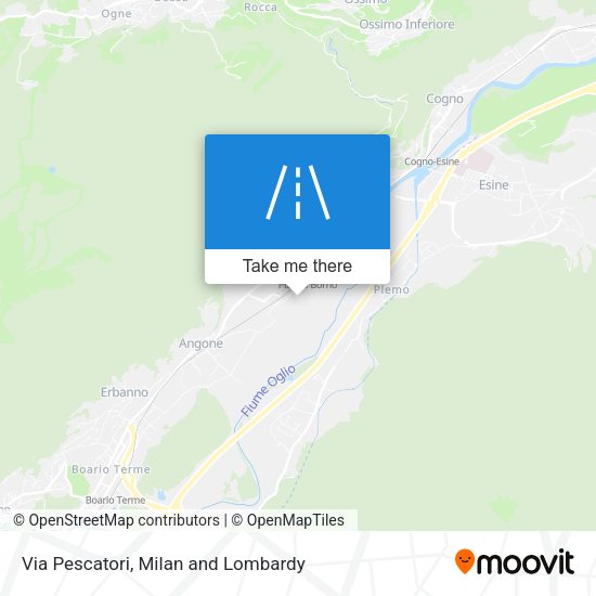 Via Pescatori map
