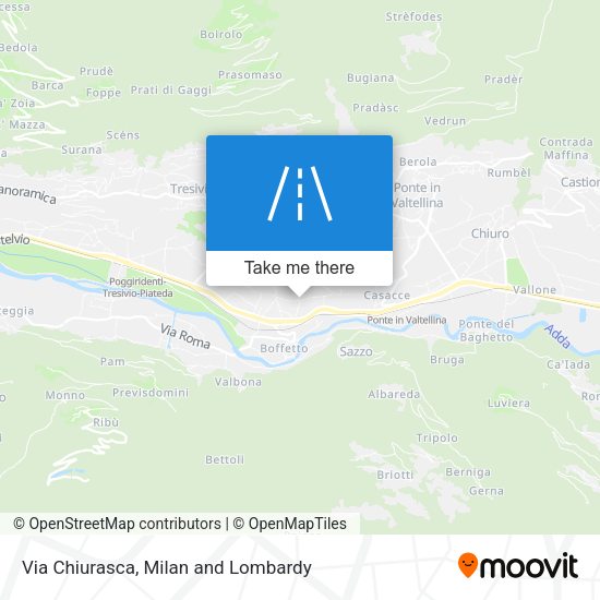 Via Chiurasca map