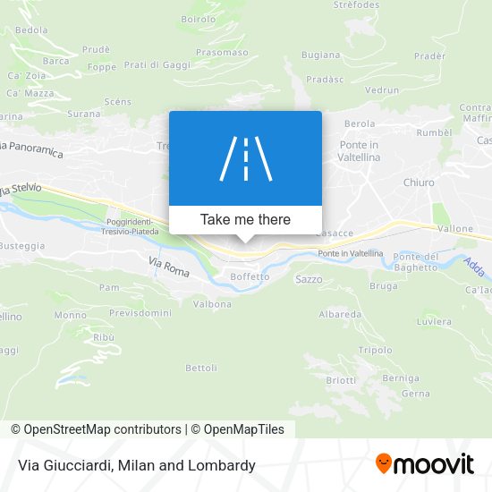 Via Giucciardi map