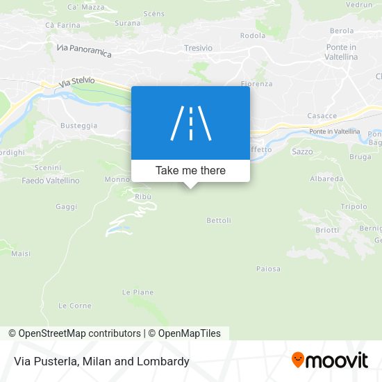 Via Pusterla map