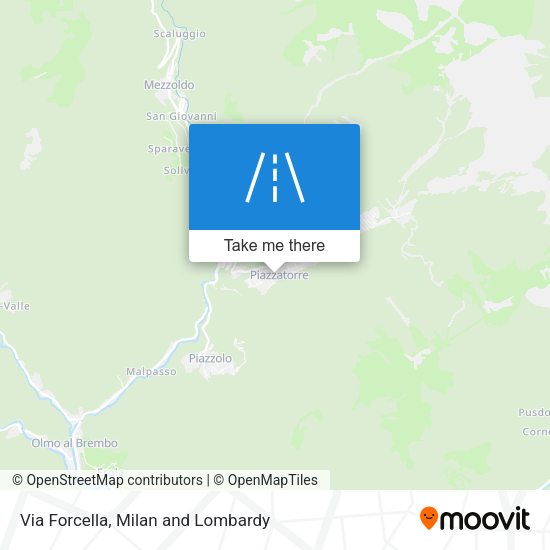 Via Forcella map